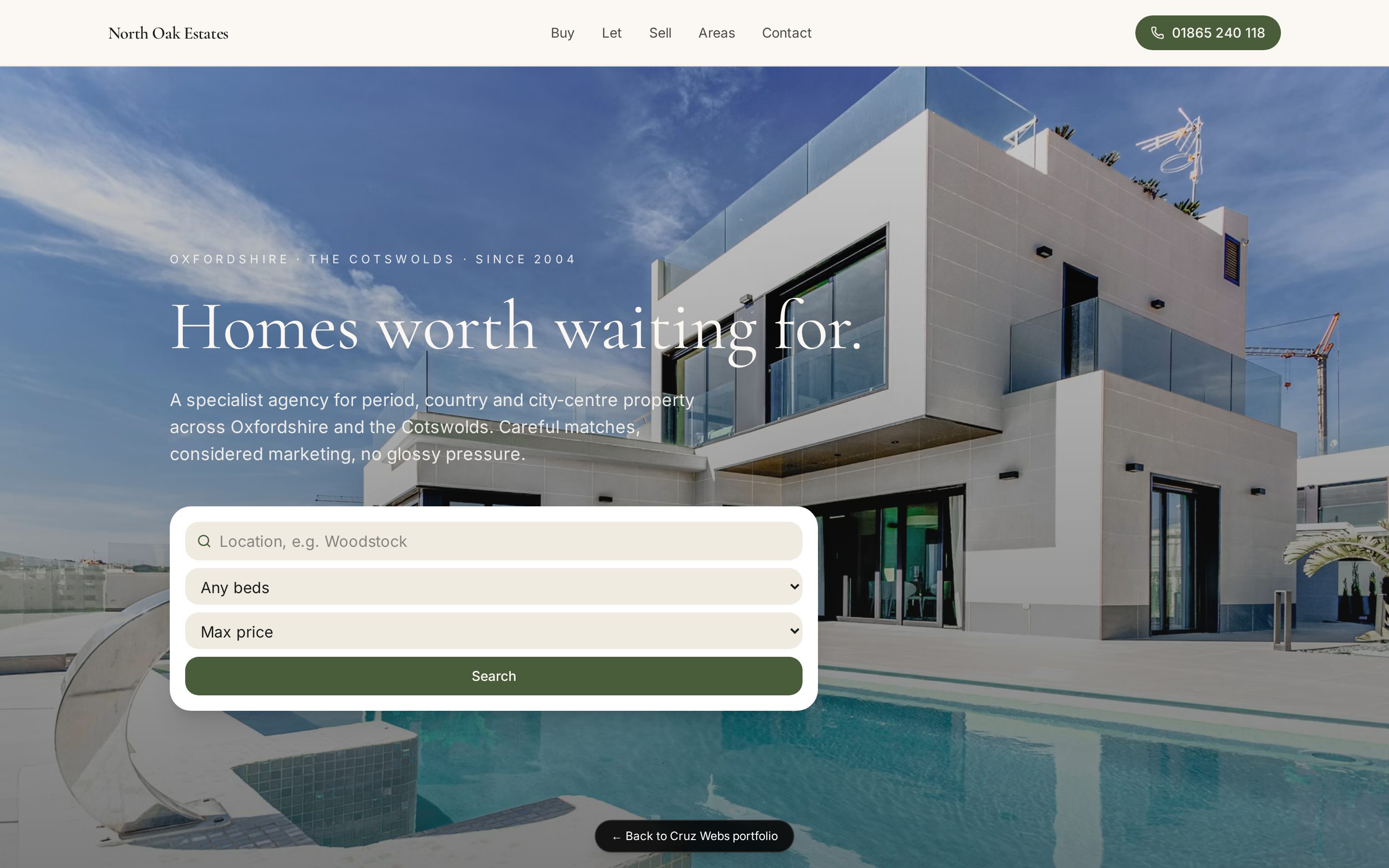 North Oak Estates — live website preview